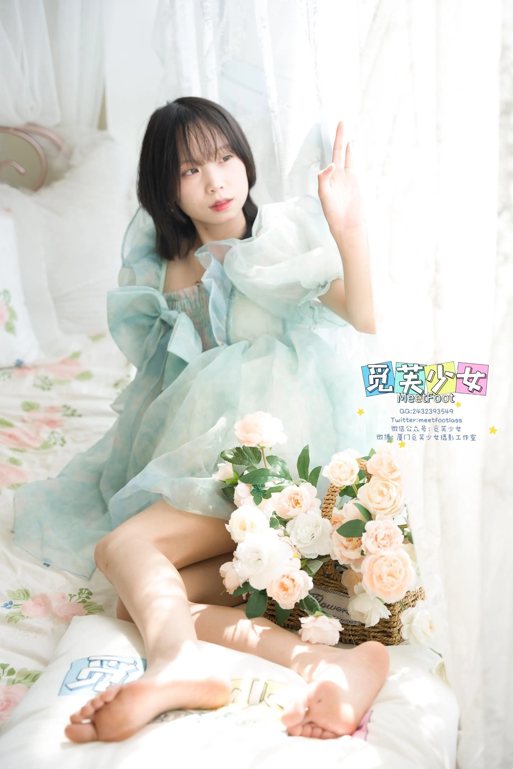 觅芙少女 NO.033 小婉-一袭蓝色纱裙构筑今晚浪漫的梦境-PIC [249P]插图9